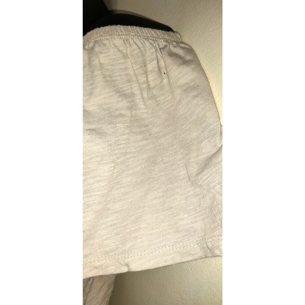 Democracy Peasant Top Sz L Boho Gypsy Off White Beige Flutter Sleeve Runs Small - Picture 11 of 16
